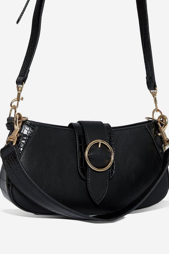 Dorothy Perkins Black Circle Lock Shoulder Bag 4