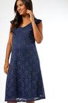 Dorothy Perkins Maternity Navy Lace Fit and Flare Dress thumbnail 3