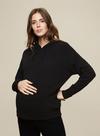 Dorothy Perkins Maternity Black Lounge Knitted Hoodie thumbnail 1