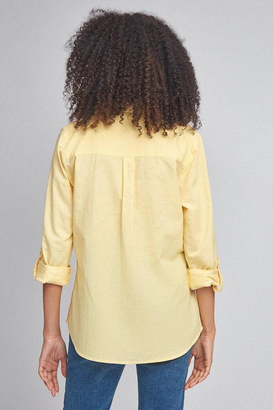 Dorothy Perkins Yellow Linen Look Shirt 4