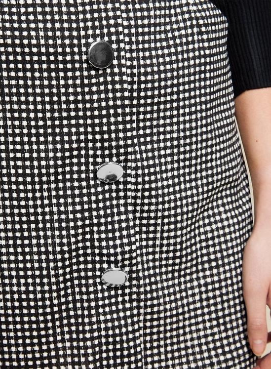 Dorothy Perkins Black Gingham Button Front Mini Skirt 3