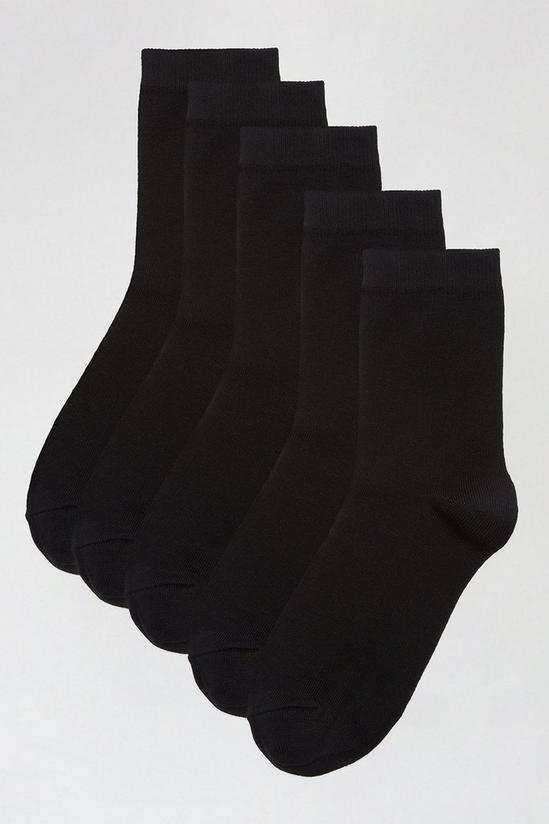 Dorothy Perkins 5 Pack Black Plain Ankle Socks 1