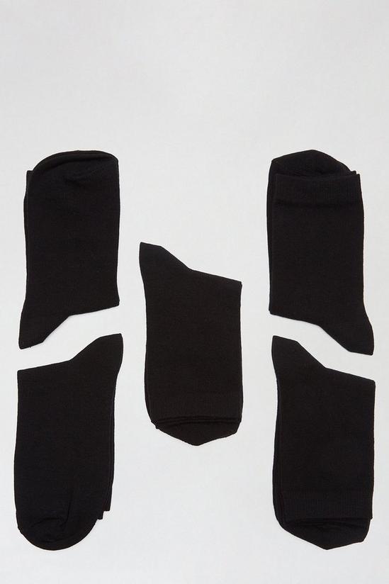 Dorothy Perkins 5 Pack Black Plain Ankle Socks 3