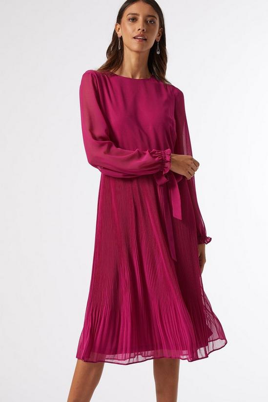 Dorothy Perkins Billie Pink Pleated Midi Dress 5