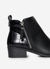 Dorothy Perkins Black Croc Macro Side Zip Ankle Boot thumbnail 5