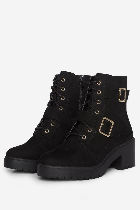 Dorothy Perkins Black Marley Cleated Hiker Boots 1