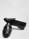 Dorothy Perkins Leather Black Liza Loafers thumbnail 3