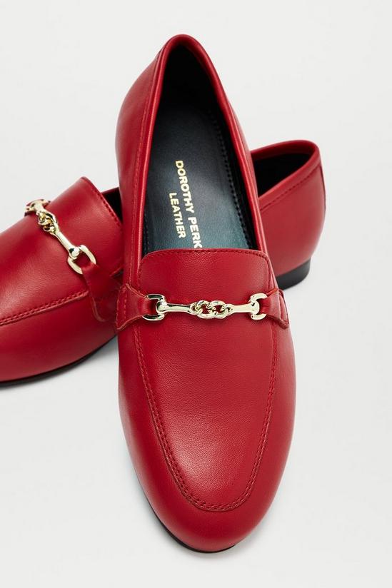 Dorothy Perkins Leather Red Liza Loafer 3