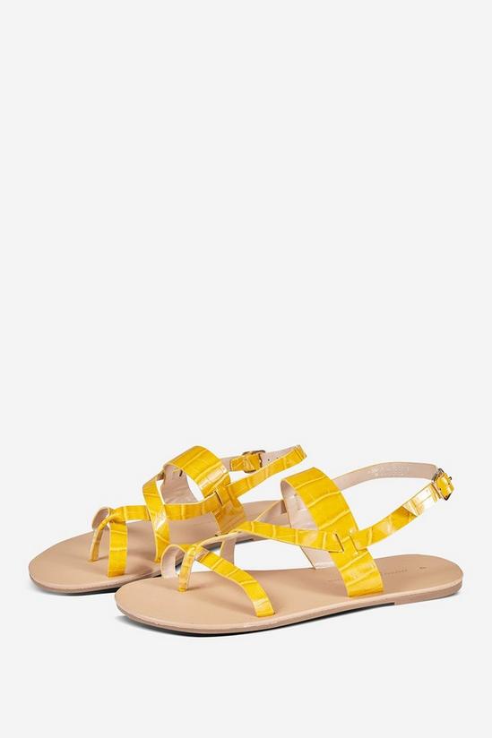 Dorothy Perkins Wide Fit Yellow Fabienne Sandals 1