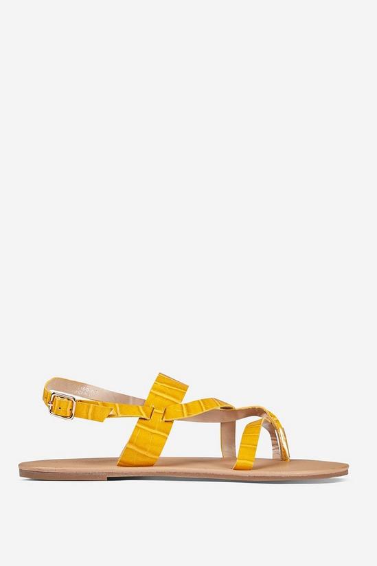 Dorothy Perkins Wide Fit Yellow Fabienne Sandals 2
