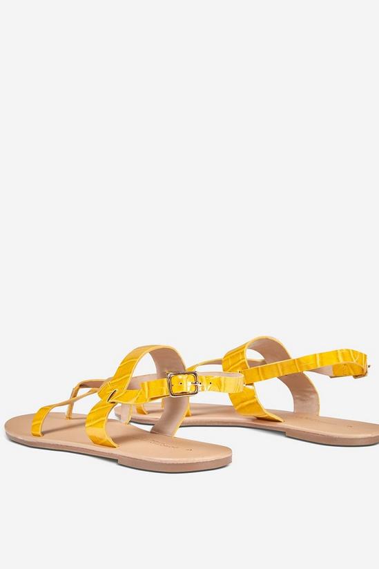 Dorothy Perkins Wide Fit Yellow Fabienne Sandals 4