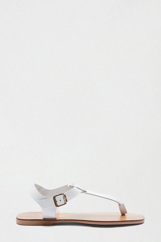 Dorothy Perkins White Leather Joplin Toepost Sandals 1