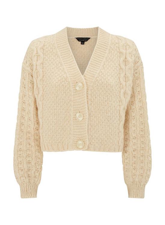 Dorothy Perkins Cream Soft Cable Detail Cardigan 2