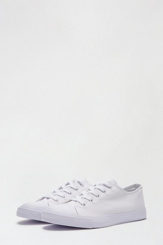 Dorothy Perkins White Icon Canvas Trainers 2