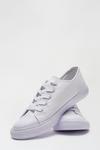 Dorothy Perkins White Icon Canvas Trainers thumbnail 3