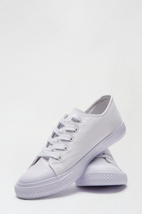 Dorothy Perkins White Icon Canvas Trainers 3