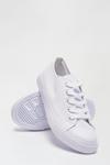 Dorothy Perkins White Icon Canvas Trainers thumbnail 4