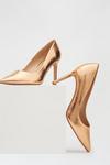 Dorothy Perkins Wide Fit Rose Gold Dash Pointed Court Shoe thumbnail 3