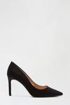 Dorothy Perkins Wide Fit Black Dash Pointed Court Shoe thumbnail 1