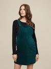 Dorothy Perkins Maternity Green Cord Pinafore Dress thumbnail 1