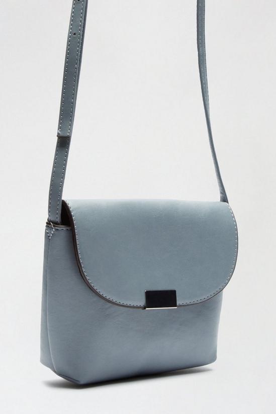 Dorothy Perkins Blue Metal Tab Crossbody Bag 3
