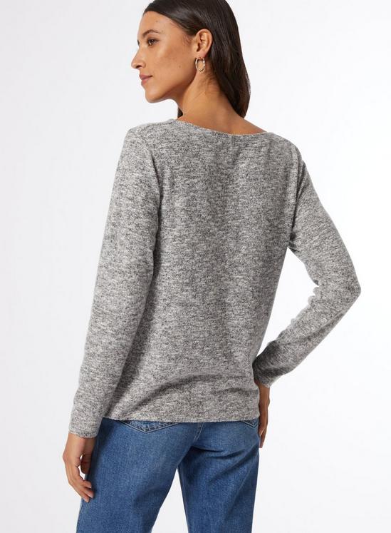 Dorothy Perkins Grey Cowl Neck Soft Touch Top 2