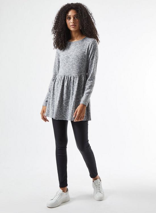 Dorothy Perkins Grey Marl Soft Touch Tunic 1