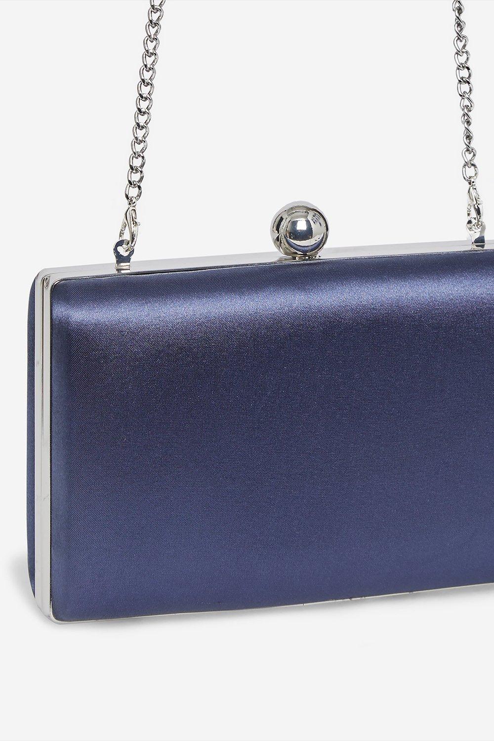 Dorothy perkins blue store clutch bag