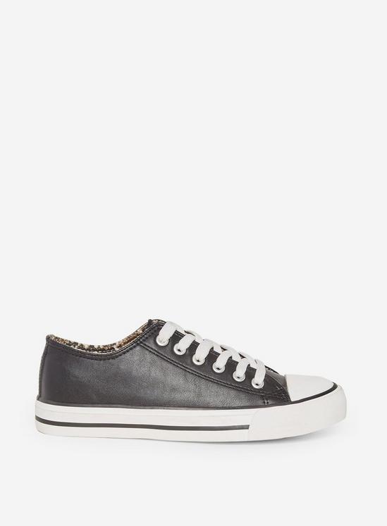 Dorothy Perkins Black PU Icons Trainers 2
