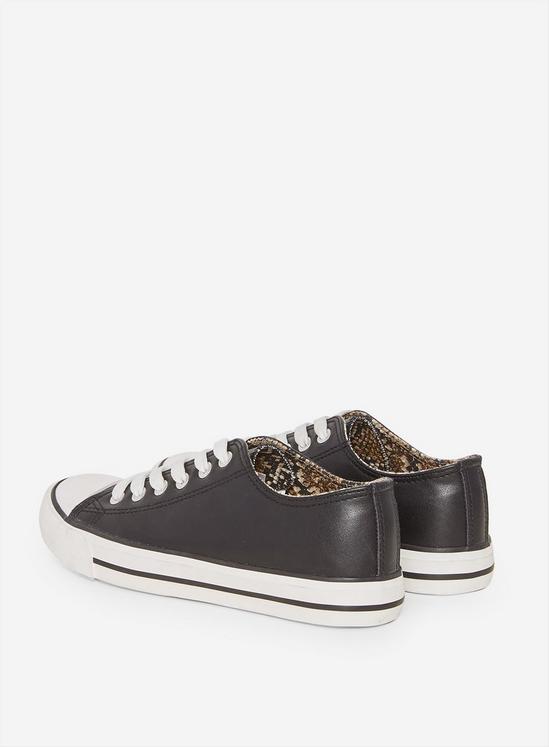 Dorothy Perkins Black PU Icons Trainers 4