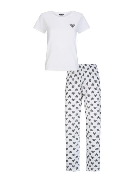 Dorothy Perkins Black And White T-Shirt And Shorts Pyjama Set 2