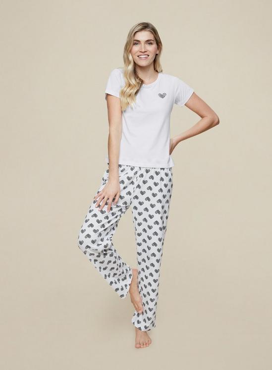 Dorothy Perkins Black And White T-Shirt And Shorts Pyjama Set 4
