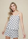 Dorothy Perkins Black And White Heart Print Camisole Set thumbnail 1