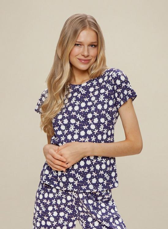 Dorothy Perkins Navy Floral Print Pyjama Set 1