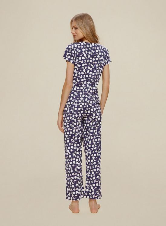 Dorothy Perkins Navy Floral Print Pyjama Set 2
