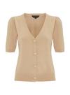 Dorothy Perkins Camel Self Covered Button Cardigan thumbnail 2