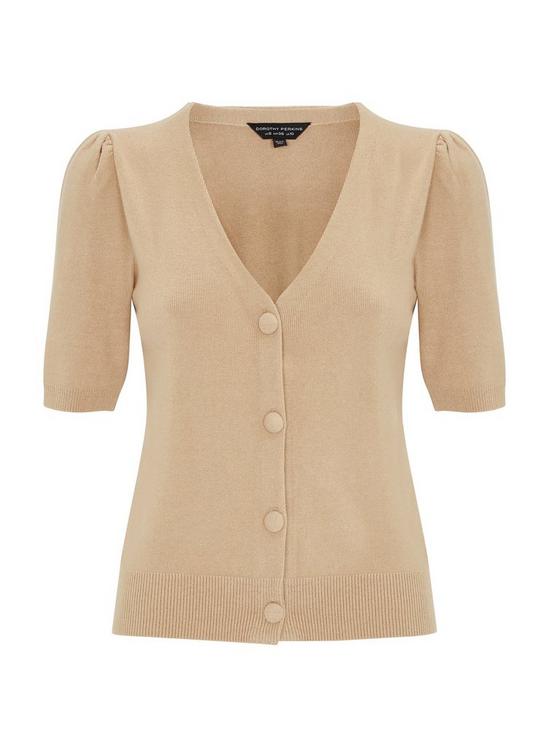 Dorothy Perkins Camel Self Covered Button Cardigan 2