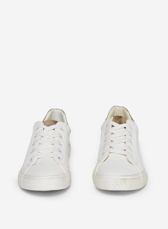 Dorothy Perkins Wide Fit Gold Inky Trainers 2