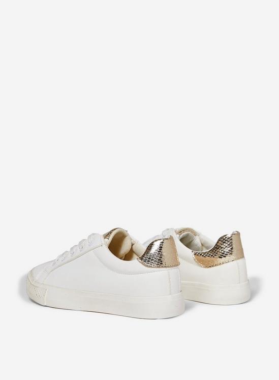 Dorothy Perkins Wide Fit Gold Inky Trainers 3
