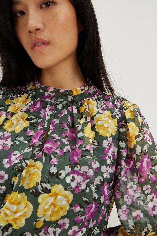Dorothy Perkins Billie and Blossom Green Floral Print Top 4