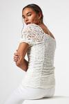 Dorothy Perkins White Lace Ruched Top thumbnail 4
