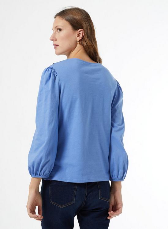 Dorothy Perkins Blue Embroidered Collar Top 3