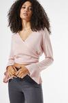 Dorothy Perkins Pink Soft Touch Wrap Top thumbnail 2