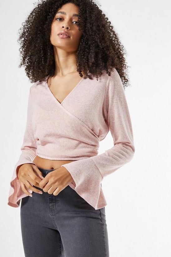 Dorothy Perkins Pink Soft Touch Wrap Top 2