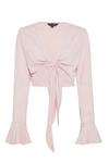 Dorothy Perkins Pink Soft Touch Wrap Top thumbnail 4