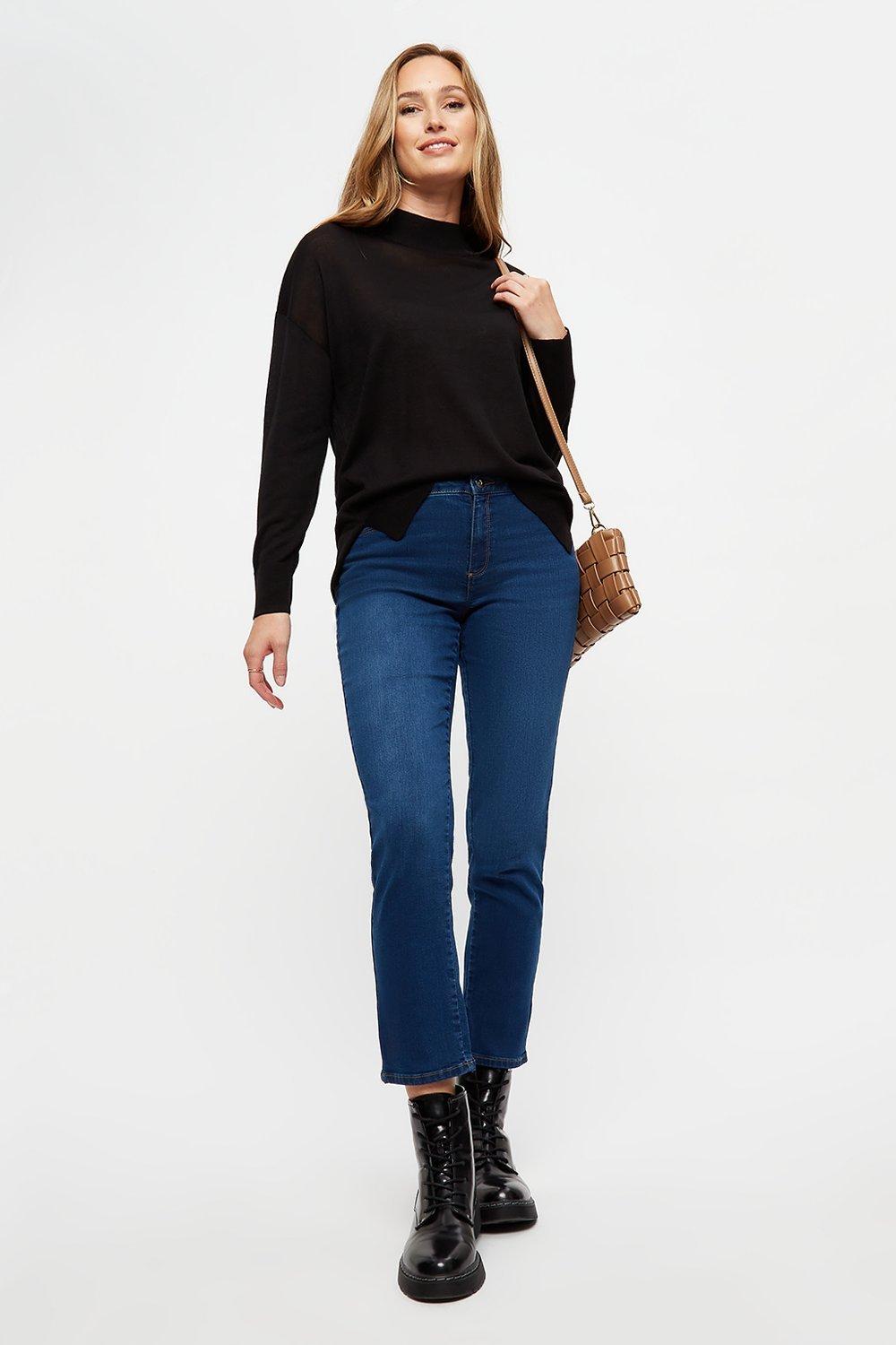 Women’s Midwash Long Ellis Slim Jeans - blue - 8