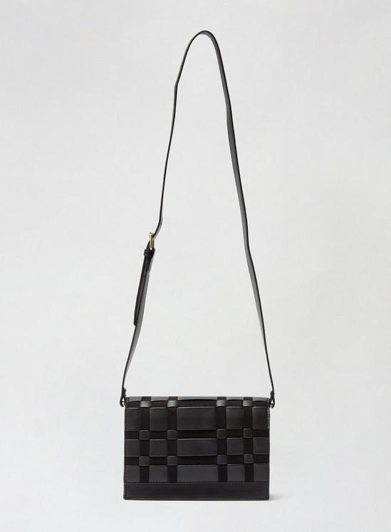 Dorothy Perkins Black Weave Crossbody Bag 1