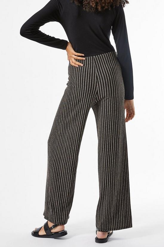 Dorothy Perkins Black Stripe Print Textured Trousers 4