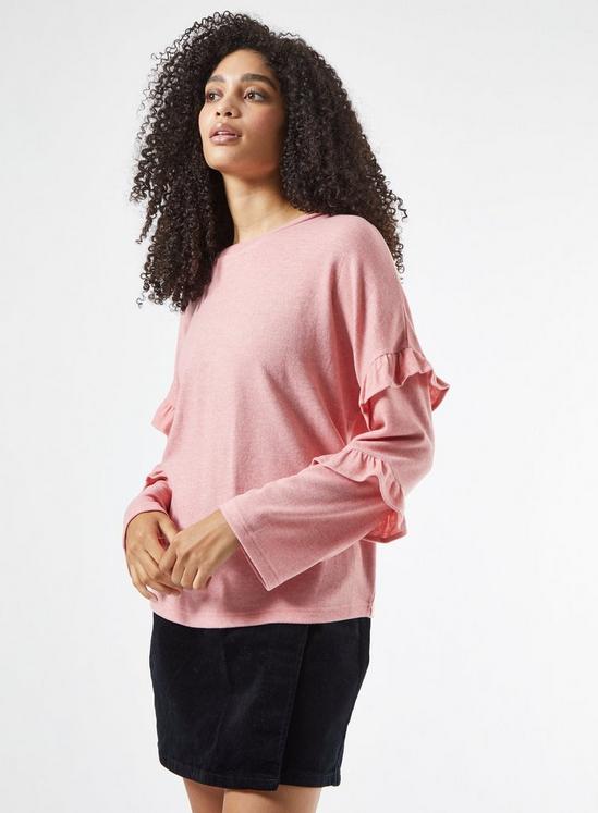 Dorothy Perkins Pink Soft Touch Ruffle Top 2