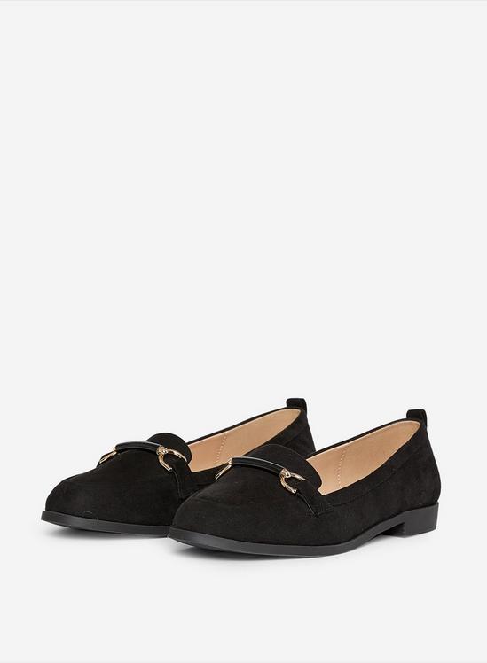 Dorothy Perkins Wide Fit Black Loon Loafers 1